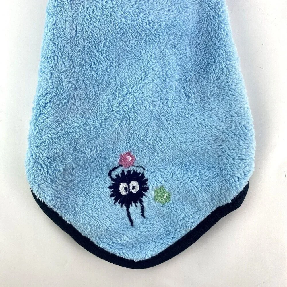 Studio Ghibli No Face Spirited Away Embroidered Microfiber Towel Blue Japan